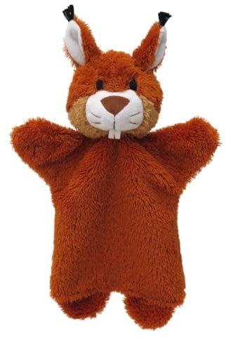 MUBRNO 20302A Eichhörnchen Textilhandpuppe, Mehrfarbig