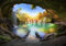decomonkey Fototapete Wasserfall Landschaft 400x280 cm XL Tapete Fototapeten Vlies Tapeten Vliestapete Wandtapete moderne Wandbild Wand Schlafzimmer Wohnzimmer Natur