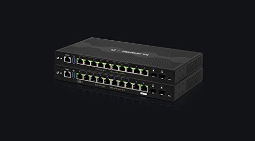 Ubiquiti Networks EdgeRouter 12 - Router Gigabit de 10 Puertos con Pasador PoE y 2 Puertos SFP (ER-12)