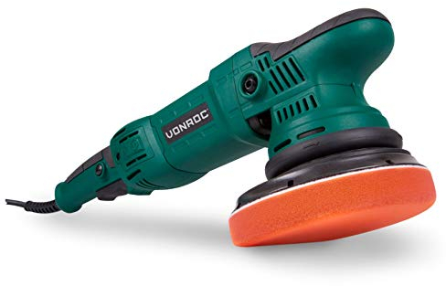 VONROC Lucidatrice Orbitale a Doppia Azione 1050W - Rimuove Graffi e Ossidazioni, Ideale per Auto e Barca, Velocità Variabile, Soft Start, 21mm Orbita, 150mm Disco, 4m Cavo