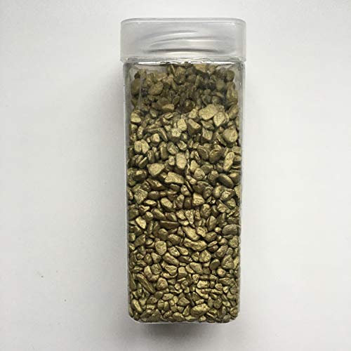 1Buy UK 750g of GOLD New Assorted Natural Decorative Stones Pebbles Craft Table Decoration Pot Vase Fillers Garden Weddings Rocks Aquarium