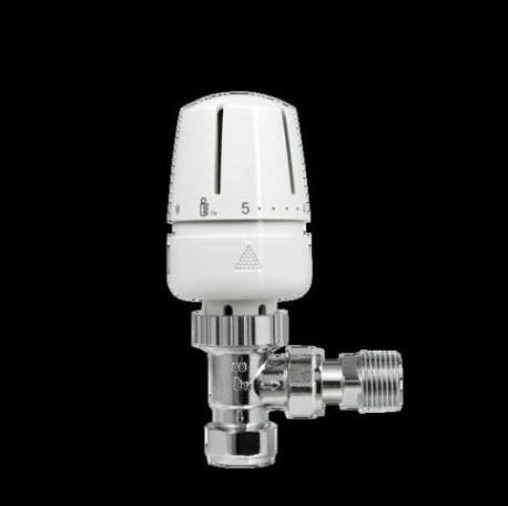 Center 15mm Angled TRV Thermostatic Radiator Valve Pack x 1