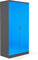 Schrank & Stuhl XXL Werkzeugschrank – Werkstattschrank mit 4 höhenverstellbaren Fachböden, Stahlschrank für Werkzeuge, 195 x 92 x 60 cm (H x B x T), Anthrazit/Lichtblau