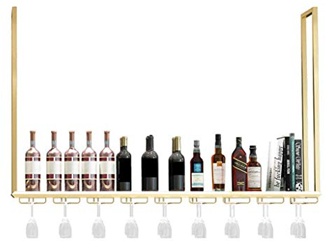 WLABCD Weinregal Home Rot Halter Restaurant S, Küchenbar Wallmontierte Metall Hängende Wein Glasgestell, Weinflaschenhalter, Stemware Lagerregale, Für Zuhause/Küche/Kabinett,120 cm