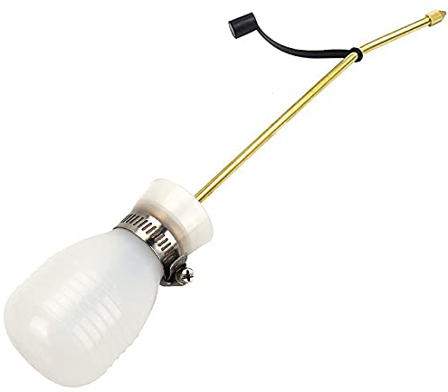 Grand plumeau en forme de terre de diatomées avec long tube en cuivre pour usage intérieur et extérieur (blanc)