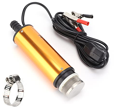 DC 24V Kraftstoffförderpumpe Elektrische Tragbare Mini-Aluminiumlegierungsschale Zum Pumpen von Dieselöl-Wasser-Tauchpumpe, für Kerosin, für Wasser