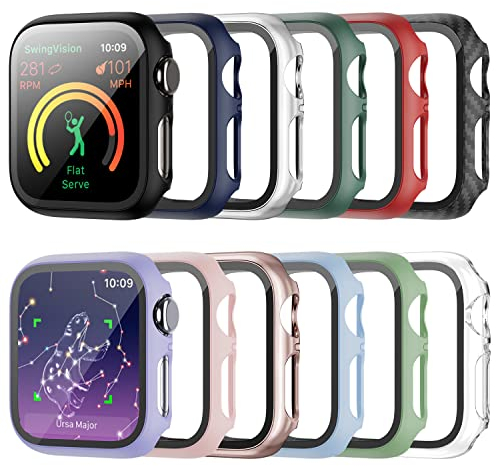 12er Pack Haojavo Hülle Kompatibel mit Apple Watch Series 3/2/1 38MM, Schutzhülle Gehäuse für iwatch 38 MM Smartwatch Case aus Hart Schutz und HD Gehärtetes Displayschutz