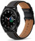 Tasikar 22mm Bracelets Compatible avec Bracelet Samsung Galaxy Watch 46mm/Galaxy Watch 3 45mm, Cuir Véritable Bracelet de Remplacement pour Gear S3 Frontier/Huawei GT 2 /GT3 46mm, 22mm, Noir