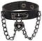 Black Pu Leather Bracelet for Men Women Adjustable Punk Heart Lock Pendant Chain Cuff Bangle Punk Rock Bracelet Jewelry