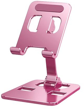 TECHGEAR Phone Stand Foldable, Desk Phone Holder, Universal Aluminum Portable Phone Dock Cradle Stand for Travel, Fits iPhone 16 15 14 Pro/13/12/11/SE, Oppo, Redmi, Samsung S24 S23 A55 A15 etc & more