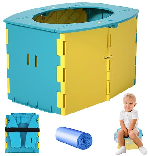 Baby Kindertoilette,Tragbarer töpfchensitz Tragbar reise WC kinder Reisetoilette kinder Reise faltbares töpfchen Reisetöpfchen,für Drinnen und Draußen
