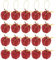 HOMSFOU Weihnachts-Apfel-Ornament 20 Stück Roter Glitzernder Apfel Hängende Weihnachtsornamente Weihnachtskugel Weihnachtskugeln Weihnachtsbaum-Anhänger Feiertags-Party-Dekoration