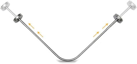 SANON Tringle à rideau de douche, tringle à rideau sans perçage, tringles à rideaux extensibles, réglables arquées, incurvées, antirouille, 27,5 à 37,4 cm, design télescopique personnalisable pour