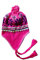 Bonnet péruvien Fluo doublé Doublure Polaire Taille 56-58 cm Environ Fluorescent Chullo Hiver Chaud Femmes Hommes Mixte (Acrylique, Rose Fuchsia)