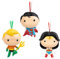 Grupo Erik Set Adornos Navidad DC Comics - Pack Adornos Navidad árbol de Navidad, 3 Figuras superhéroes: Figura Superman, Figura Wonder Woman y Figura Aquaman - Decoración Navidad DC Comics