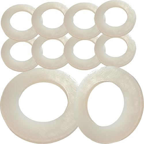 Universal Hardware Rondelles Plates M24 Nylon Blanches Forme A DIN 125A (Lot de 10)