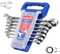 WORKPRO Ringmaulschlüssel-Set, metrisch, 7-teilig, Ratschenringschlüssel-Set, 8 mm, 10 mm, 11 mm, 12 mm, 13 mm, 14 mm, 17 mm, 12-kant, CR-V-Stahl, mit Organizer-Rack