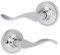 XFORT Cabriole Passage Knob Set Polished Chrome, Door Knob for Internal Wooden Doors, Complete Set with Tubular Latch