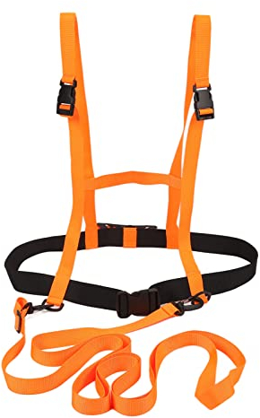 Kinder-Skigurte, Ski-Trainingsgurte Für Mehr Effizienz, Abriebfeste, Verstellbare Ski-Trainingsgurte aus Nylon Zum Eislaufen(orange)