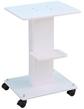 Handkarren Haushalts-Servierwagen, weißer Werkzeugwagen für Schönheitssalonausrüstung mit kleinem Tablett, geräuschlose Rollräder für Instrumenten-Werkzeugwagen