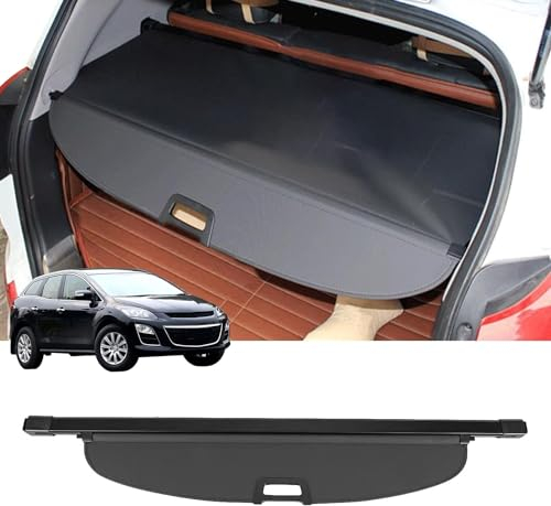 GODSLLY Auto Hintere Kofferraum Hutablage, Kompatibel für Mazda CX-7 2007-2012, Einziehbare Trunk Cargo Abdeckung Vorhang Regal Schattenschutz