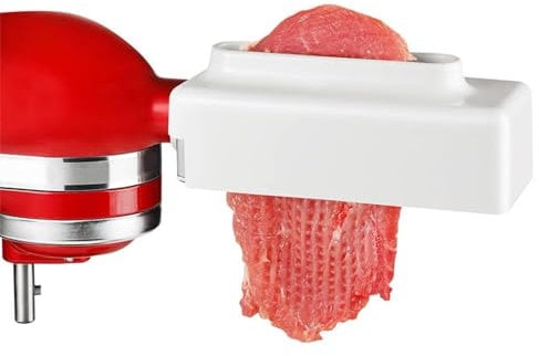 Mocoli Fleischzartmacher, Steaker Fleischzartmacher Fleischklopfer Aufsätze für Kitchenaid Haushalts Standmixer Meat Tenderizer Weiß