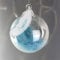 Custom Personalised Blue Feather Glass Bauble - Ideal for Christmas
