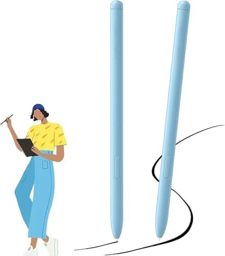 Lot de 2 stylos Galaxy Tab S6 Lite de Remplacement pour Samsung Galaxy Tab S6 Lite (EJ-PP610), Stylo Stylet S Pen pour Galaxy Tab S6 Lite Stylo Stylet, Bleu Angora