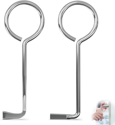 2 Piezas Juego de Ganzúas para Puertas, Aceros Inoxidables Llave Maestra, Ganzuas Cerrajeria Profesional, para Servicios Diarios de Cerrajería y Profesionales de Cerrajería (Plateado)