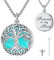 Eusense Cenizas Colgante de Plata Esterlina 925 árbol de la vida Urna Collar Colgante de Cenizas Para la Cremación Humana Joyería Keepsake árbol de la vida Urnas Collar