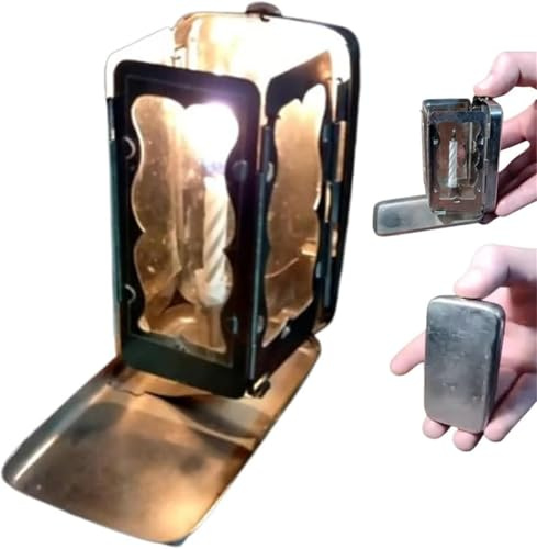 Folding Pocket Candle Lantern,Ragbare Kerzenlaterne,Ragbare Kerzenlaterne,Kerzenlaternen für Vamping,Taschen Kerzen Laterne,Taltbare Taschenkerzenlaterne für Camping, Wandern und Reisen (1PCS)
