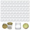 Kit 60 Barattoli Vasetti in Vetro da 40 ml con Tappo a Vite Decorato Alveare Dorato, Ideali per Miele, Bomboniere, Segnaposto, Monoporzione Colazione