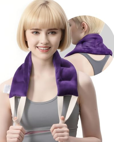 Wheat Bags Microwavable for Neck and Shoulders with Handles, Microwavable Heat Pad for Relaxation, Long Heated Wheat Bags for Joint & Muscle