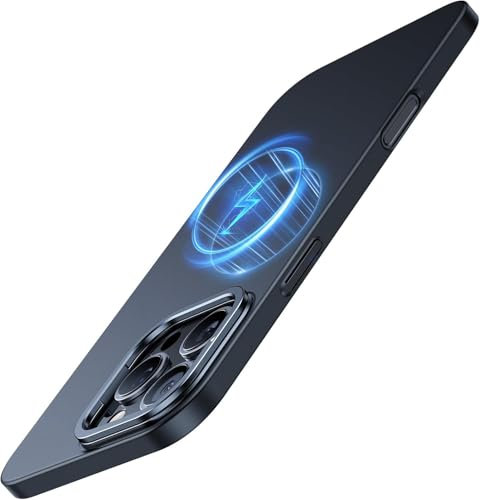 TORRAS Slim-Fit for iPhone 16 Pro Max Case with MagSafe, [No.1 19N Magnetic Force][Velvety Touch & Elegant Look] Ultra-thin Light Anti-Scratch Hard PC Phone Case for iPhone 16 Pro Max Cover-Black