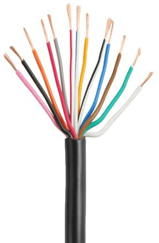 DARKGUARD Câble Remorque 13 Fils de Cuivre 0,5mm², 5M Câble Électrique Remorque 13 Conducteurs, 12V/24V Cable de Remorques Voiture Caravane Camping-Car Camion, Flexible PVC RoHs Reach Étanche