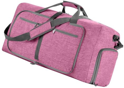 Haofy Sport -Duffle -Tasche mit Schuhfach Tragen EIN Gepäckreisen für Männer und Frauen Blau 15,5 Unzen Geeignet für Fitness Basketball (PINK)