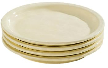 Nordic Wind Haushalt einfache, exquisite und frische Keramik 15,2 cm Teller milchgelb 4 Knochen Spuckteller