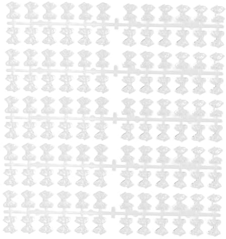 FIXOSHEE 120 Stück Teiliges Nageldisplay Transparent Bow form Farbkarte aus Robustem Kunststoff Stabile Übungs nagelspitzen für Nail Art Training Präzise Farbdarstellung für Salon und DIY