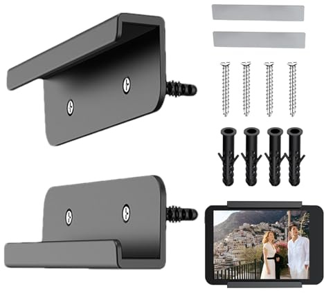 Generico Tablet Wall Mount - ABS Holder Universale | Montaggio Murale Per Per Laptop Compatibile Con Un Forte Adesivo Posteriore | Per Tavolette Versatili Per Risparmio Versatile Per La Palestra Pe