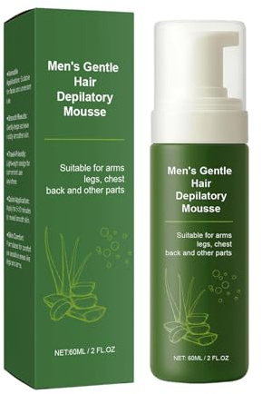 Crema Per La Depilazione Del Corpo Per Uomini 60 ml Shampoo Da Barba | Crema Depilatoria Naturale Per Zone Per Guancia Ascella Braccio Gamba Coscia Viso Area Bikini Uomini Papà Fidanzato