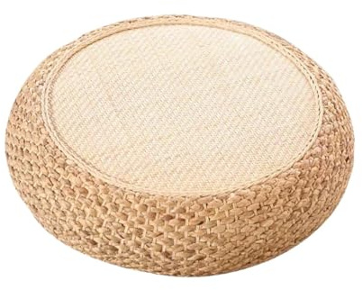JCXIOC Meditationskissen Gewebter Strohhocker, Tatami-Matte, runde Bodenkissen, Rattan-Meditationskissen, Yoga, Bequeme Sitzgelegenheit(Type2,80x120cm)