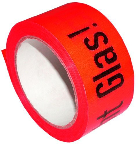 6 Rollen Warnband Vorsicht Glas Packband Klebeband