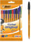 BIC Cristal Original Fine - Bolígrafos punta fina (0.8 mm), Blíster de 10 unidades, Colores Surtidos