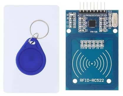 Funduino RFID-Kit für Arduino, Raspberry Pi - RFID Starter-Set mit Lesegerät (Reader), Chip und Steckkarte, 13.56 MHz, SPI-Schnittstelle - 1 Stück