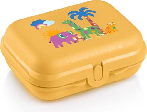 Tupperware To Go Twin gelb Safari Größe 2 Brotdose Twin Schule Kindergarten Sandwichbox Kinder