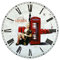 EGLO Retro Design Wand Uhr London Deko Zeit Anzeige Römische Zahlen Telefonzelle