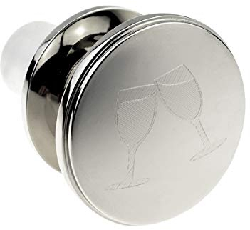 Cheers Wine Glass Engraved Design Wine Bottle Stopper