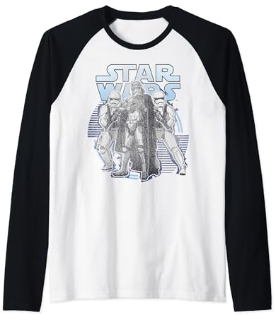 Star Wars Retro Villains Poster Raglan Baseball Tee