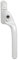 White ERA UPVC Offset Locking 40mm Window Handles (Right Hand)