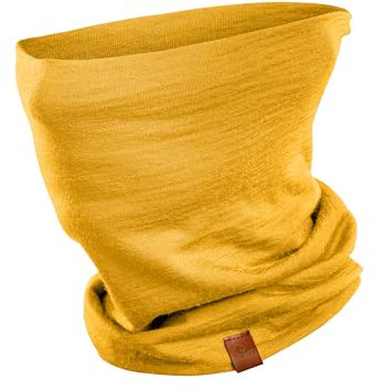 menique Merino Multifunktionstuch Damen Schlauchschal Winter Winddicht Halswärmer Damen halstuch für Motorrad Laufen Arbeit Ski-Maske für Damen und Herren Power Mango Gelb